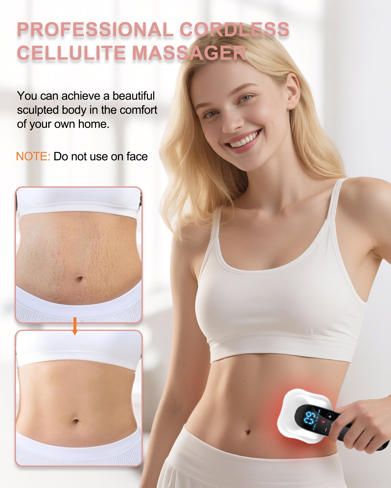 Upgraded Cellulite Massager 4 in 1 Stretch Marks Remover Body